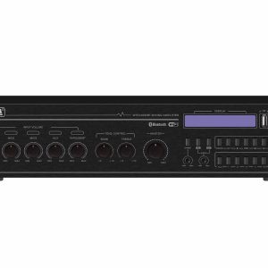 מגבר 60W עם 6 איזורים + ווליום תומך 100V כולל AC/DC , בלוטוס , פריוריטי, FM, MP3